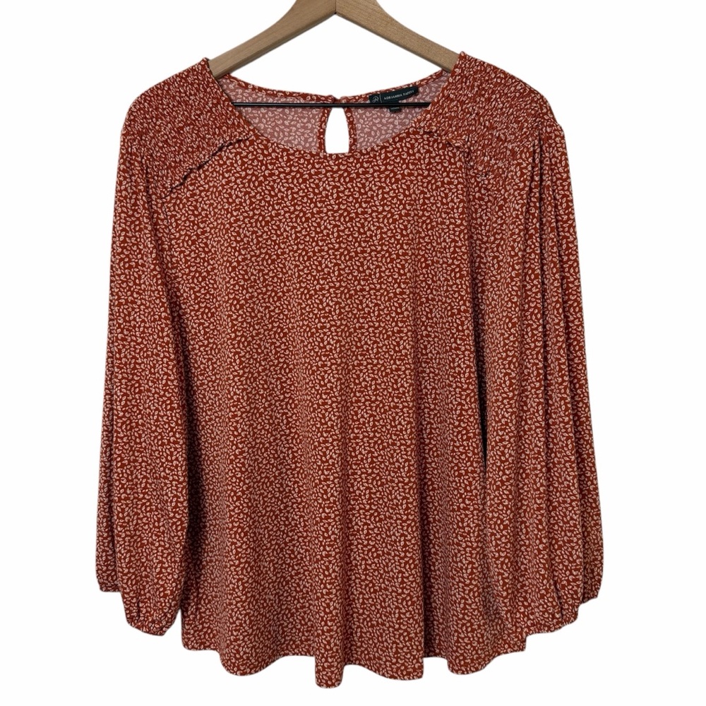 ADRIANNA PAPELL ORANGE WOMEN PLUS SIZE XXL BLOUSE BRAND NEW WITH TAGS